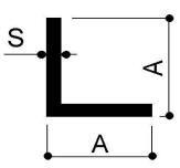 Equal-sided corner profiles in aluminium