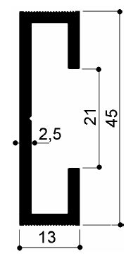 code art. FM2325: special aluminum profile