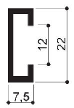 code art. FM2350: special aluminum profile