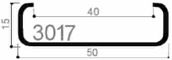 code art. FM3017: special aluminum profile