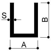 U-shaped profile with equal sides