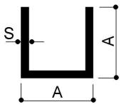 U-shaped profile with equal sides