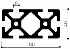 perfil de aluminio modular cod 726