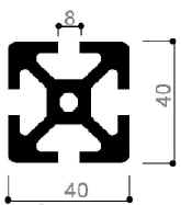 perfil de aluminio modular cod 727