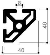 perfil de aluminio modular cod 728