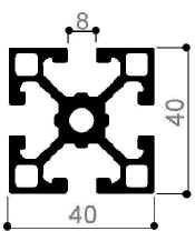 perfil de aluminio modular cod 730