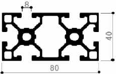 perfil de aluminio modular cod 732