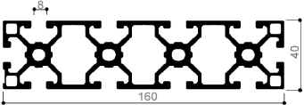 perfil de aluminio modular cod 734