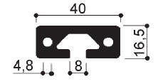 perfil de aluminio modular cod 745