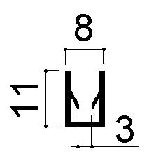 perfil de aluminio modular cod 762