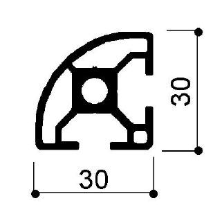 perfil de aluminio modular cod 784