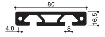 profilé aluminium modulaire cod 304