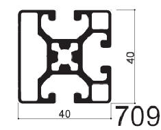 profilé aluminium modulaire cod 709