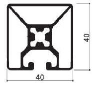 profilé modulaire en aluminium cod 711