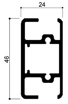 profilé modulaire en aluminium cod 717