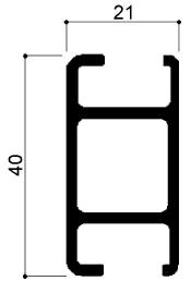 profilé modulaire en aluminium code 718