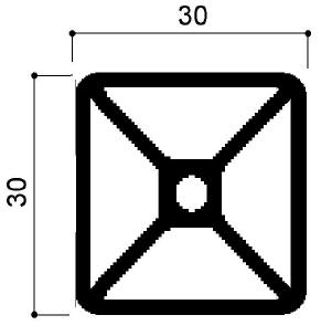 profilé modulaire en aluminium cod 721