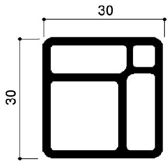 profilé modulaire en aluminium cod 722