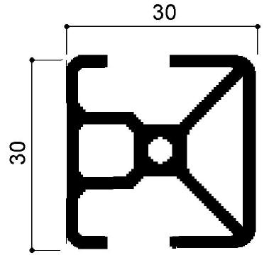 profilé modulaire en aluminium cod 723