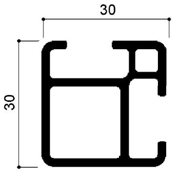 profilé modulaire en aluminium cod 724