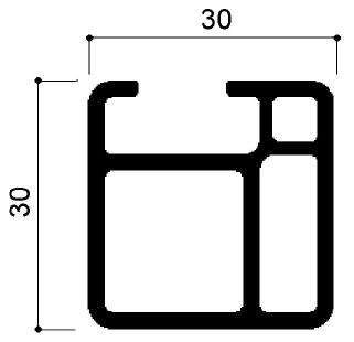 profilé modulaire en aluminium cod 725