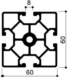 profilé modulaire en aluminium cod 757