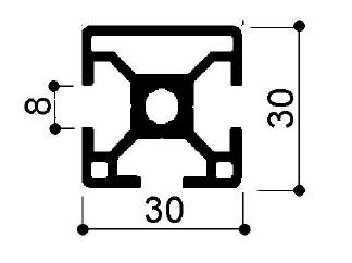 profilé modulaire en aluminium cod 769