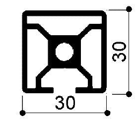 profilé modulaire en aluminium cod 771