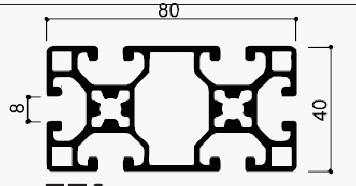 profilé modulaire en aluminium code 779