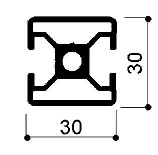 profilé modulaire en aluminium cod 785