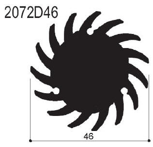 code art. FM2072D46 : Aluminum heat sinks in bars