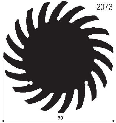 code art. FM2073: Aluminum heat sinks in bars