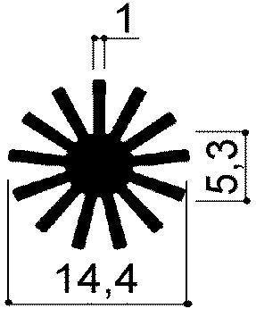 code art. FM2142 : Aluminum heat sinks in bars