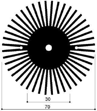 code art. FM508: Aluminum heat sinks in bars