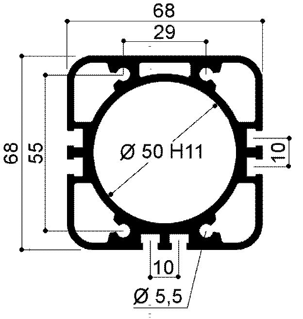 Aluminiumrohr zur Herstellung von Auskleidungen für Pneumatikzylinder