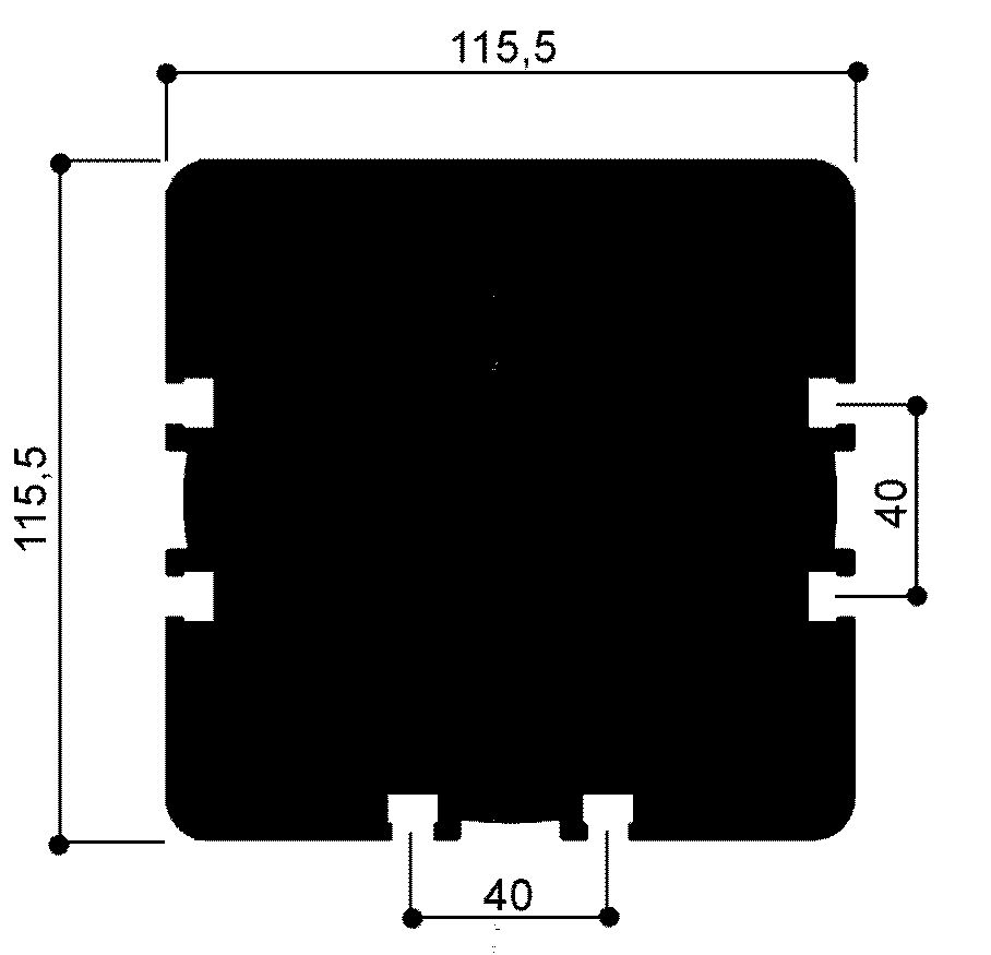 UNITOP-Zylinderkopfprofil mit 100 mm Bohrung