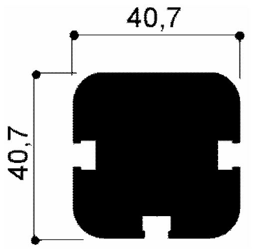 Aluminiumprofil für Pneumatikzylinderköpfe Durchmesser 25