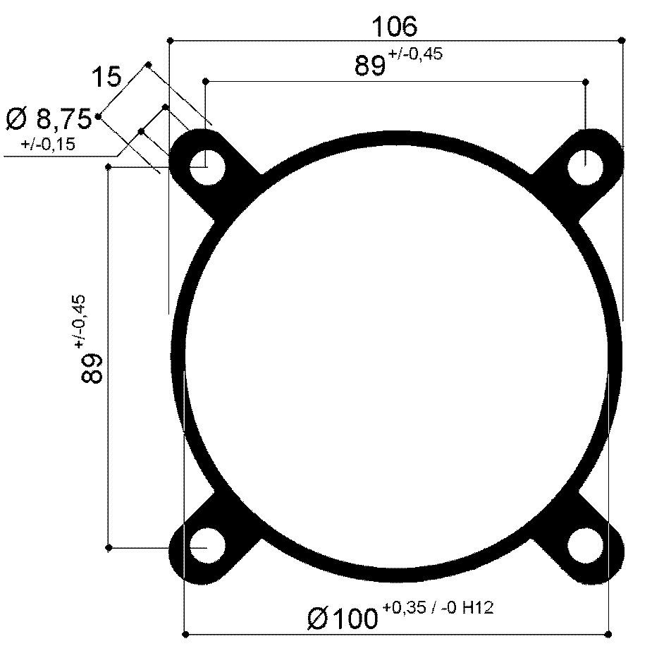 Pneumatikzylinder Durchmesser 100 mm: Aluminiumprofil