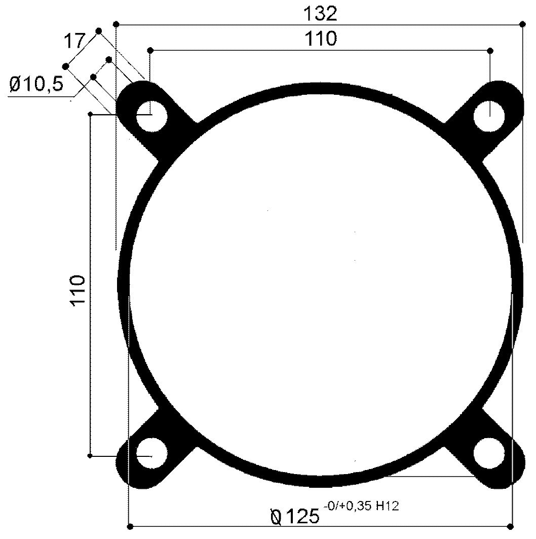 Pneumatikzylinder Durchmesser 125 mm: Aluminiumprofil