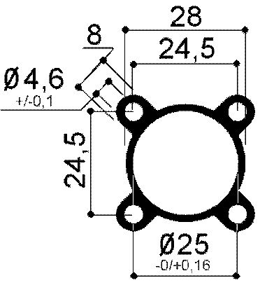 Aluminiumprofil zur Herstellung von Pneumatikzylindern