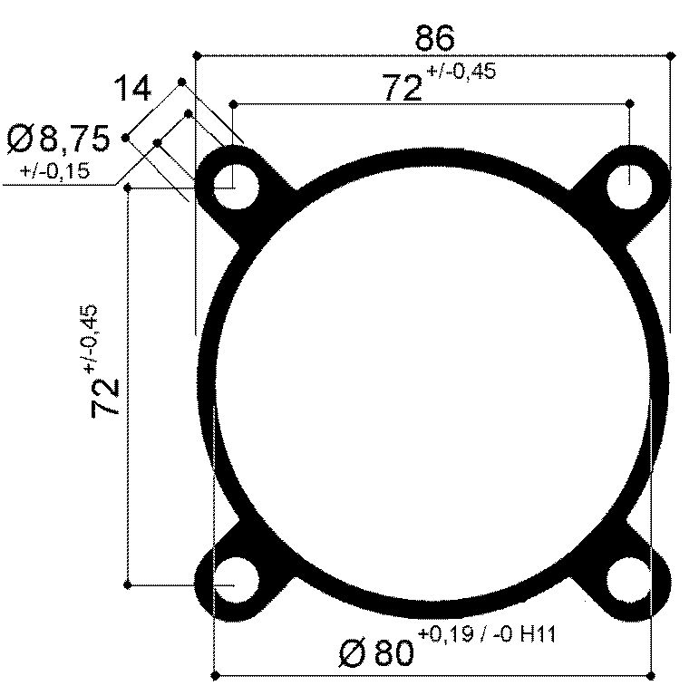 Pneumatikzylinder Durchmesser 80 mm: Aluminiumprofil