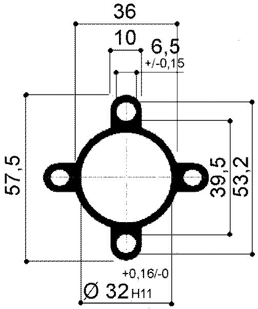 Aluminiumprofil für Pneumatikzylinder