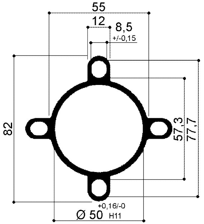 Aluminiumrohr zur Herstellung von Auskleidungen für Pneumatikzylinder