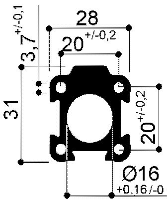 Aluminiumprofil für Pneumatikzylinder