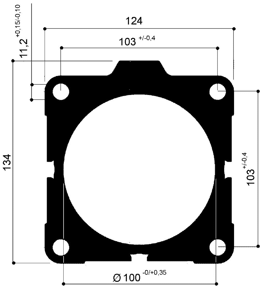 Aluminiumprofile für Kurzhubzylinder nach ISO 6431