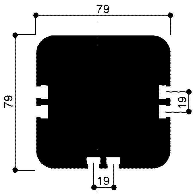 Cylinder head profile for COMPACT series cylinders