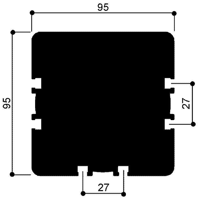 Head profile for pneumatic cylinders