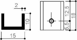 sheared U heat sinks