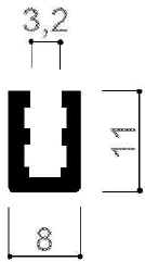 code art. FM1305 : special aluminum profile