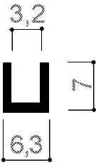 code art. FM1315 : aluminum profile for weaving reed